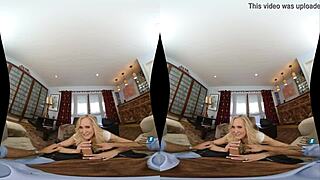 Brandi Love in Lingerie Seduces for POV Blowjob in MilfVR Groupie Scene