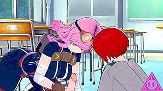 do you want to see mei hatsume and shoto todoroki in this hentai video with blowjob and cumshot?
