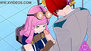 do you want to see mei hatsume and shoto todoroki in this hentai video with blowjob and cumshot?