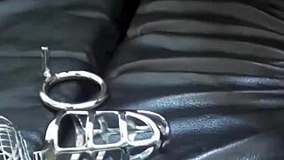 I make all my slaves wear cock cages and use toys on them