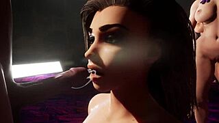 Sexy girls take turns with a big cock in a group session