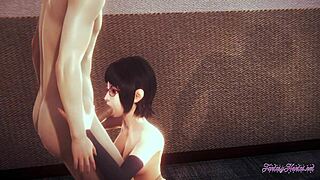 Naruto hentai unleashes Sarada's uncensored pov blowjob in wild anime action