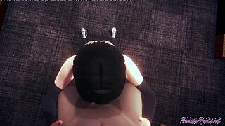 Naruto hentai unleashes Sarada's uncensored pov blowjob in wild anime action