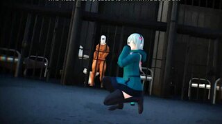 Sagiri Izumi says, 'Dance with me in this monster toon raspberry scene'