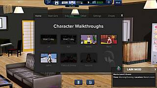 Harem Hotel 36 features detailed scenes in a luxurious hotel setting with various games.