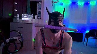 uh, owner pounded me hard in doggie suit with double dicks!