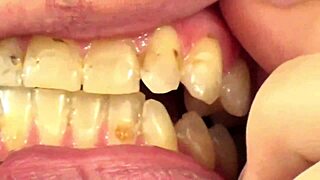 Fifi foxx eats gummy bears in close-up vore