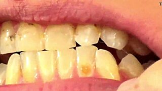 Fifi foxx eats gummy bears in close-up vore