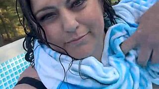 Beautiful titty action happening in the pool 😍