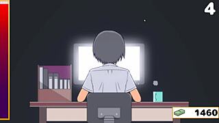 Watch the girl run away in anime game with Megu