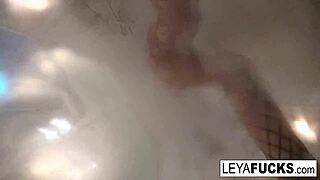 Leya falcon brings a camera into the shower for some solo fun