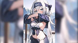 Anime Japanese Ainu teen 18+ in doggystyle and missionary sex.