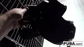 Sexy Dani Daniels A Trapped Bitch Inside A Dog Cage