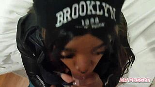 agent fucks bent over black woman doggystyle in airbnb cumshot on shaved ass