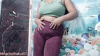 pussy bathing time with big tits babe.