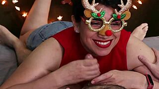 Christmas 2023 couple blowjob fun