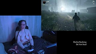 Naked alan wake play through part 5 featuring brunette with long hair