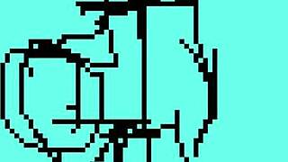 Testing pixel art animation with oral doll