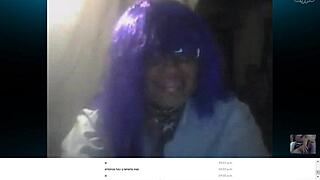 Carol Banderas performs on Mexican webcam.