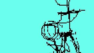 Testing pixel art animation with oral doll