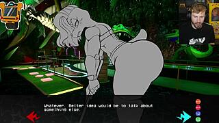 I explored the unfinished FNAF game in the garage with big tits.