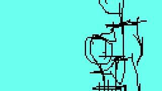 Testing pixel art animation with oral doll