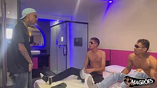 Brazilian Novinho Takes Two Dicks