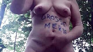 Female Slave Self-Pleasures in Forest with BDSM on July 24, 2023