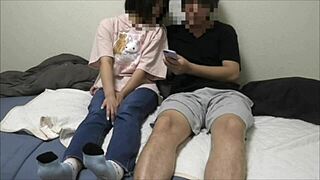 Perverted couple gets excited after travel plans.