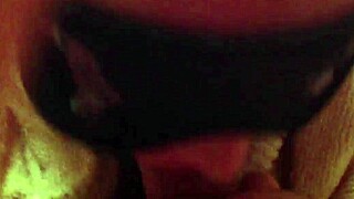 Masked blowjob breakfast with cock sucking