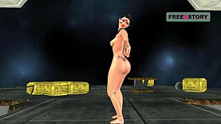 Cute indian bhabhi in 3d cartoon poses and masturbates with banana