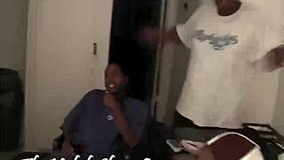 hood bitch getting fucked by gangbangers in this reality scene