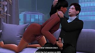 in my art professor season 3 episode 3, the 3d hentai preview shows naughty sex scenes.