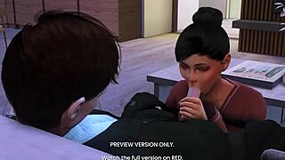 in my art professor season 3 episode 3, the 3d hentai preview shows naughty sex scenes.