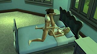 I-I can't believe Ted and Meredith Rosswell are having a hot night in this 3D anime game!