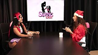 jujube delicia in sheer red christmas special with brazilian glamour compilation