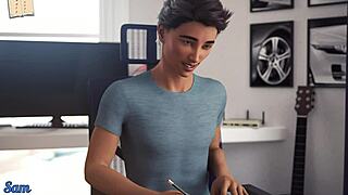 A wife and stepmother play a game together.