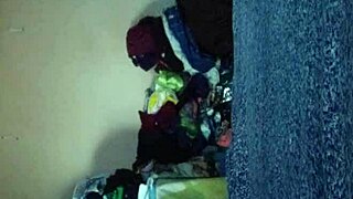 latina teen gets excited in the morning