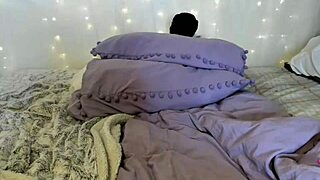 horny tattooed teen masturbating alone at home