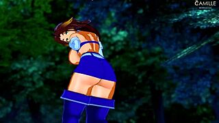 Starfire gets distracted during mission and is spied masturbating