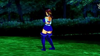 Starfire gets distracted during mission and is spied masturbating