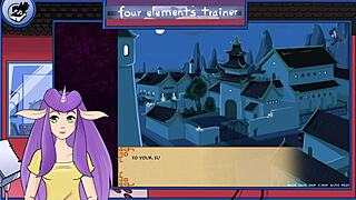 in avatar the last airbender trainer part 28, the brunette gives a royal handjob leading to orgasm