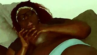 cocostallion masturbates homemade with joi, pleasing herself while sucking fat pussy.