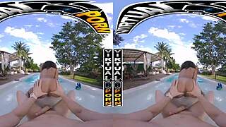 experience skyla sun's hot outdoor pool bang in pov vr