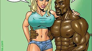 Two Hot Blondes Get Fucked By Big Black Cocks In Cartoon