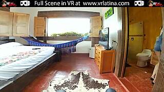 this exotic redhead latina with pierced nipples gets fucked in tight vr