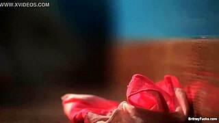 wow, Britney Amber going wild with solo masturbation by the blue wall!