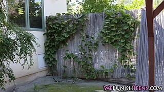 teen gets hardcore pounded in rough interracial bdsm. facial finish seals it!