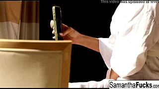 Samantha saint in nude tease session