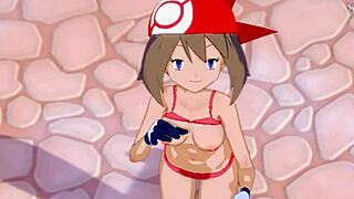 MAY HARUKA CONGRATULATES YOU FOR BEING A GOOD TRAINER IN ANIME.